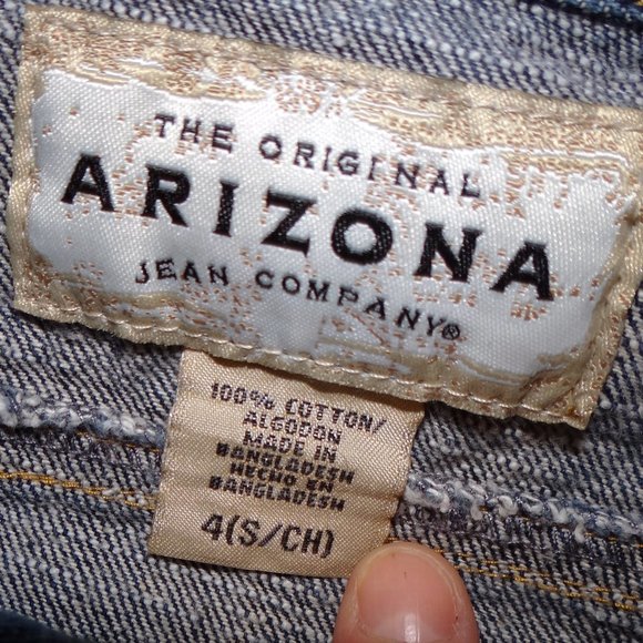 Arizona Jean Company Blue Denim Jacket with snaps Size 4 girls - Picture 6 of 6